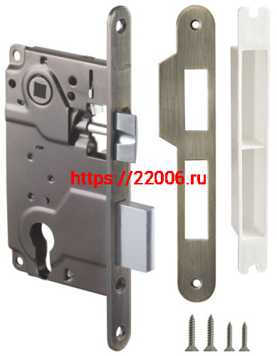 Корпус Armadillo (Армадилло) врезного замка c защёлкой METLH25-50 Box (LH 25-50) AB бронза