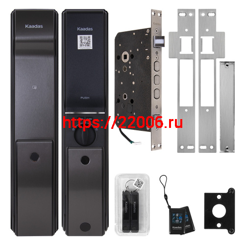 Замок врезной электронный Kaadas K9-5W с отпечатком пальца, со встроенным модулем WIFI, черный фото 4