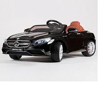 Mercedes S63 одноместный 12V , 7Ah USB,MP3,свет перед/зад ручка перенос,кож сид.Цвета:черн,белый,