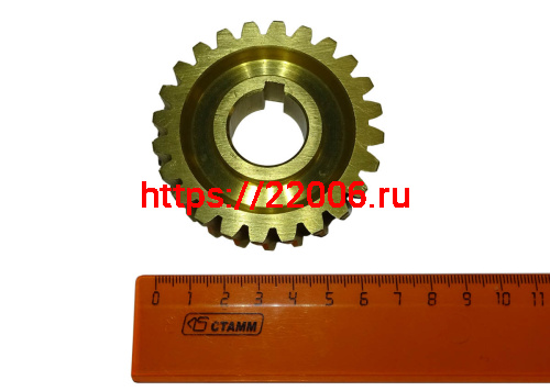 Шестерня червячного редуктора снегоуборочной л.с. машины 24 зуб. D22