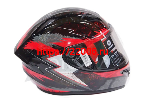 Шлем интеграл SHIRO SH-870 FLASH, цвет BLACK_RED, размер XL фото 3