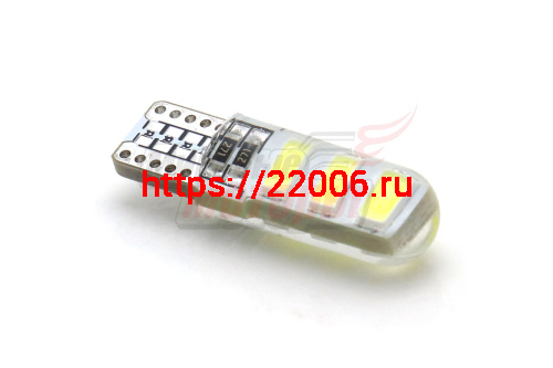 Лампа 12 В T10, 6 светодиодов SMD 5730 Crystal White