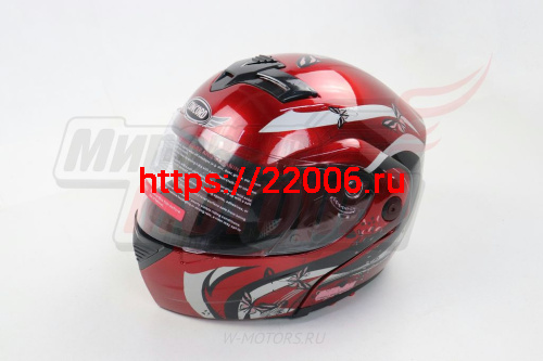 Шлем модуляр CONCORD FL-103 красный "S,M,L,XL,XXL" фото 2