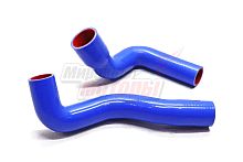 Патрубки радиатора ГАЗель Next силикон.,синие,армир.,комп.2шт. L400/370мм.d40,50/38мм.(HH0032)