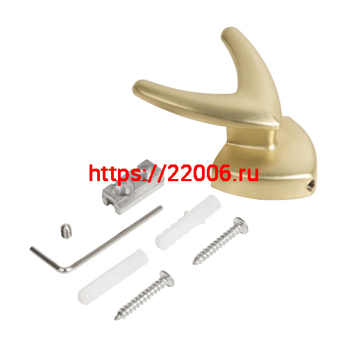 Крючок Ajax (Аякс) настенный MB-LM/K-003 SG матовое золото фото 4