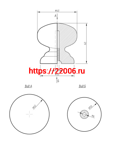Ручка-кнопка veles (ВЕЛЕС) Лиственница фото 2