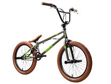 Велосипед 20" Stark'25 Madness BMX 2 (рама ст.,клещ. торм.,гироротор) графит/зеленый неон/песочный