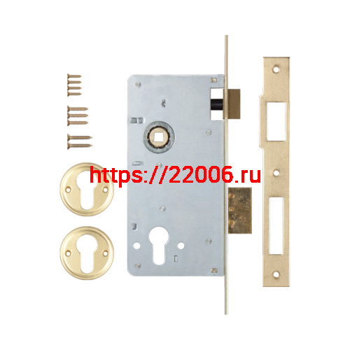 Корпус Kale kilit (Кале килит) врезного замка с защёлкой 152/R (60 mm) w/b (латунь) фото 2