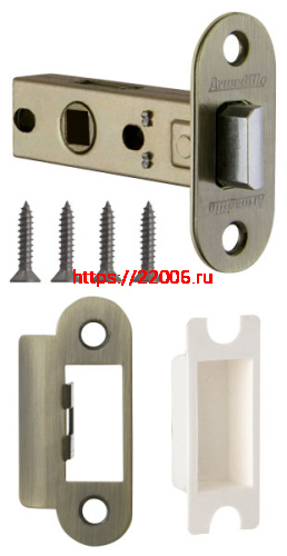 Защелка Armadillo (Армадилло) врезная LH 220-45-25 AB Бронза BOX /овал/