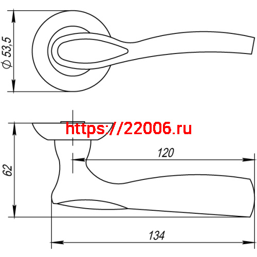 Ручка Punto (Пунто) раздельная R.TL54.RUMBA (RUMBA TL) ABG-6 зеленая бронза фото 4