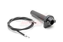 Ручка газа с тросом в сборе Мопед (1ск) Д8 (ручка газа Восход ст/о со спец.тросом)