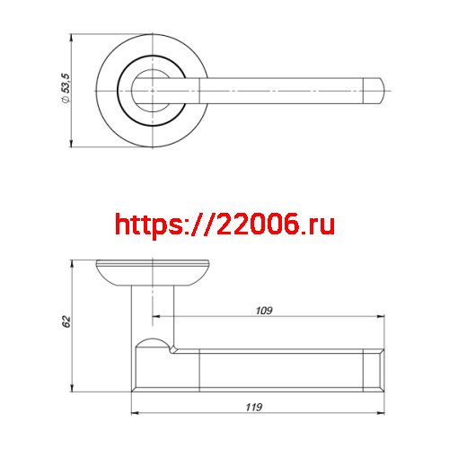 Ручка Punto (Пунто) раздельная R.ZR54.AXIS (AXIS ZR) BL-24 черный фото 2