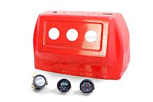 Щиток приборов минитрактор в сборе с датчиками LW-12, LW-15 красный (2018г.)