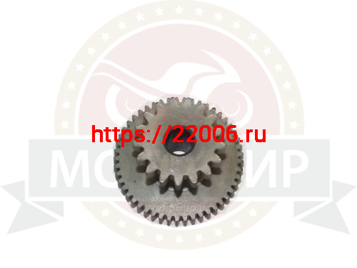 Шестерня эл. стартера двойная GY6 125/150  49Z-17Z (отв. d10мм) FT150T(1001)