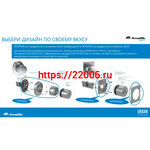 Основание Armadillo (Армадилло) SLIM BS.RT01.07 SG матовое золото фото 2