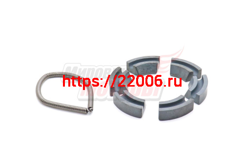 Сухарики сцепления (6 шт.) + пружина (1шт), на сцепление автоматическое (вал 19 мм, 20мм, 25мм)