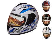 Шлем интеграл "Safelead" HF-150 NEW белый (BG), бургунди (DT), черный (Q30), размер M