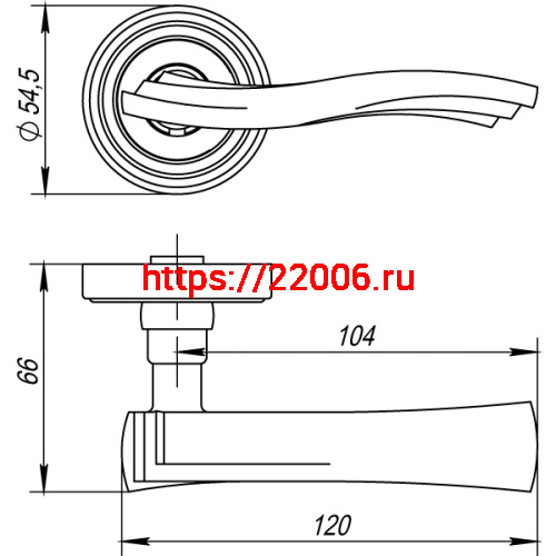 Ручка Punto (Пунто) раздельная VENTO ML ABG-6 зеленая бронза фото 3