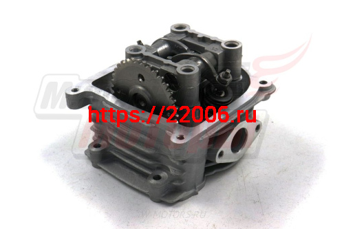 Головка цилиндра 4х такт. дв.139QMB (47 мм, 70см3) ПОЛНОСТЬЮ В СБОРЕ (клапана+постель распредв.+распредвал+звезда ГРМ) фото 2