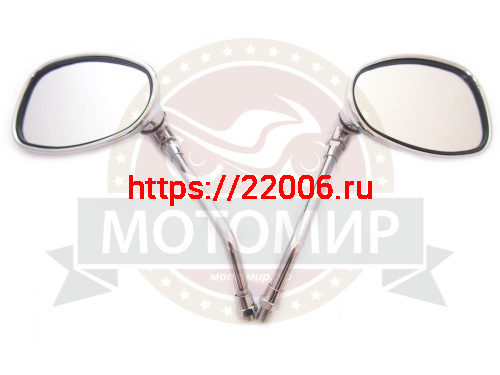 Зеркала (001) d10 каплевидные объемные хром [1014]