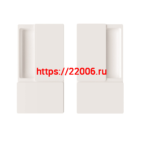 B30000.01.FM AGB (АГБ) Ручка WAVE без запирания (белый), для раздвижных дверей ПОДХОДИТ К TOUCH