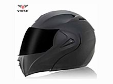 Мотошлем VIRTUE MD-808 трансформер с визором черный матовый с темным стеклом (L)