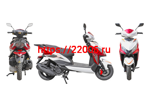 Скутер CITY (реплика Honda DIO RX) 49сс сине-белый (150)(10,8л.с., обод 10", тормоза: диск.перед/бараб зад.) фото 2