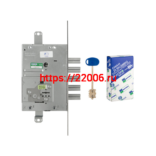 Замок Mottura (Моттура) врезной сувальдный 52.J525M-S MyKey (левый), ключ 60 мм, без накл. фото 2