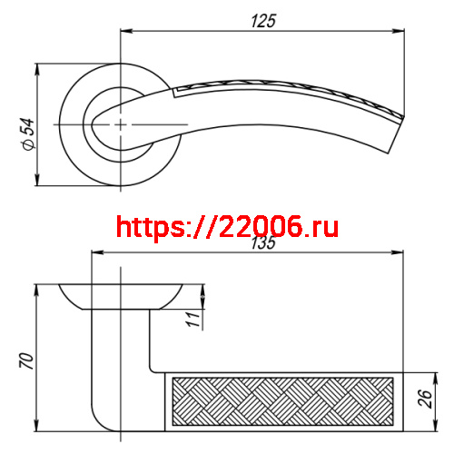 Ручка Punto (Пунто) раздельная ATLAS TL ABG-6 зеленая бронза фото 3