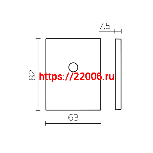 Накладка Fuaro (Фуаро) на шток цилиндра ESC.O.TRG/K.486 SSC-16 сатин хром (1шт.) фото 3