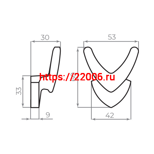 Крючок Ajax (Аякс) настенный MB-LM/K-003 SC матовый хром фото 7