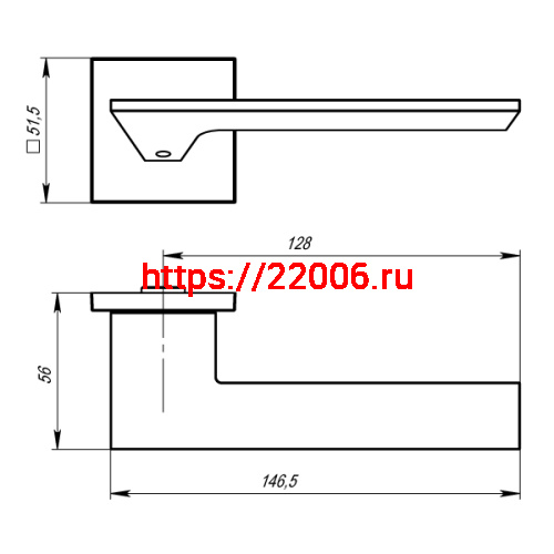 Ручка Armadillo (Армадилло) раздельная K.USS52.MIRAGE (MIRAGE USS) CP-8 хром фото 4