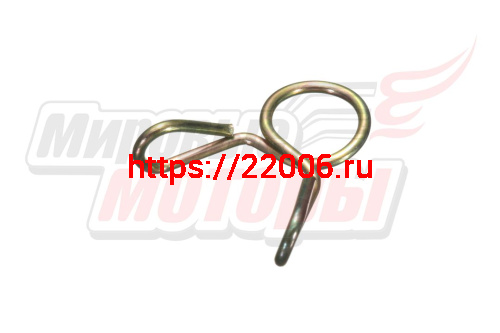 Хомут шланга пружинный, проволочный, одновитковый, диаметр 6 мм