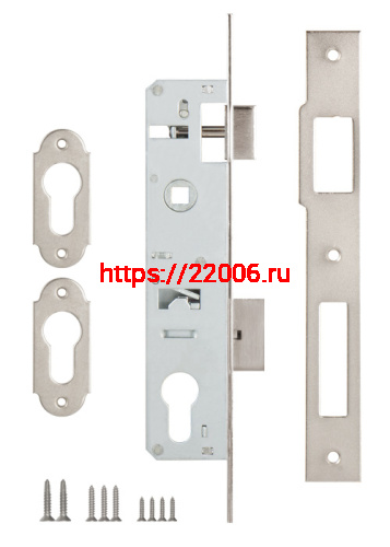 Корпус Kale kilit (Кале килит) узкопрофильного замка с защёлкой 153 (25 mm) w/b (никель) фото 2