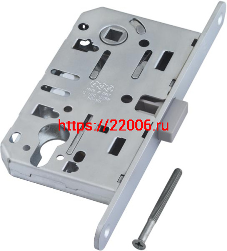 Корпус AGB (АГБ) врезного замка магнитный под цилиндр MEDIANA POLARIS B06103.50.34 (матовый хром)