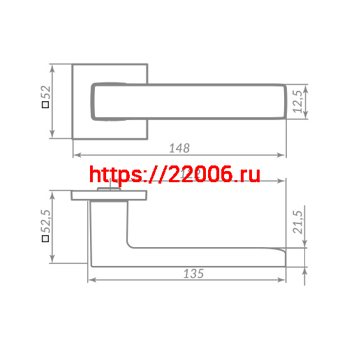 Ручка Punto (Пунто) раздельная K.ARC.Q52.TERRA SSG-39 сатин.золото фото 3