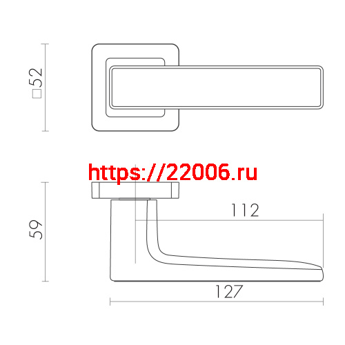 Ручка Fuaro (Фуаро) раздельная K.XM52.DENVER (DENVER XM) SSC/CP-16 сатинированный хром/хром фото 2