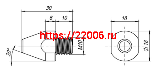 Противосъем Fuaro (Фуаро) 730/M10xD18x30 фото 3