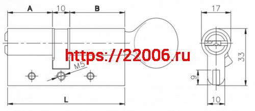 Цилиндровый Kale kilit (Кале килит) механизм перекодируемый 164 OBS BME-Z/80 (35+10+35) mm никель 5 кл.+ 2 кл. с верт. АКЦИЯ фото 2