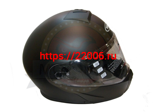 Шлем модуляр YM-929_3 "YAMAPA", (подбородок откидывается) TRANSFORMER, черный матовый, разм. S NEW фото 2