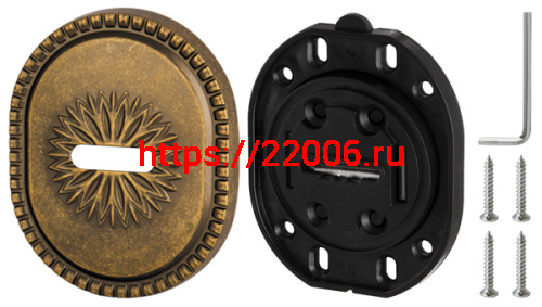 Накладка Armadillo (Армадилло) на сувальдный замок ESC.S-auto.CL/OV (PS-DEC CL / ATC Protector 1) OB-13 античная бронза фото 4