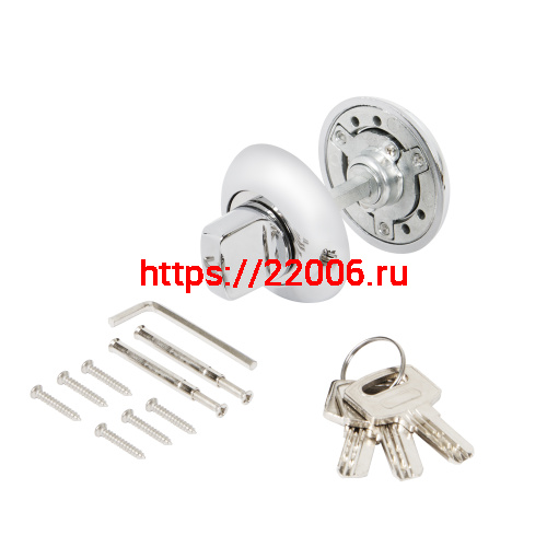 Ручка поворотная Ajax (Аякс) с фиксацией ключом BK6.FIX.JR CP-8 хром фото 5