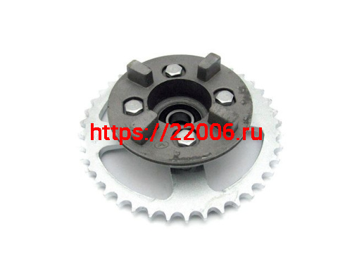 Ступица колеса в сборе мопед Дельта, Альфа, Орион (звезда 428*41 + подшипник) (15)