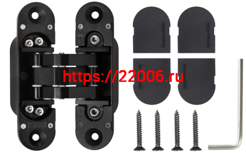 Петля Armadillo (Армадилло) скрытой установки U3D6000 BL (11160UN3D) черный фото 3