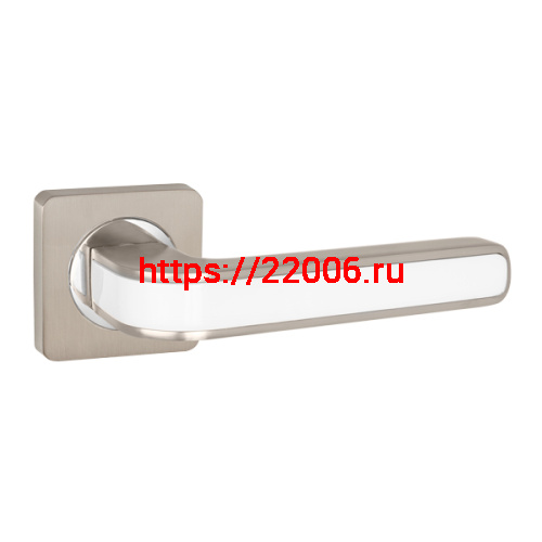 Ручка Punto (Пунто) раздельная K.ZQ51.FUTURA (FUTURA ZQ) SN/WH-19 матовый никель/белый