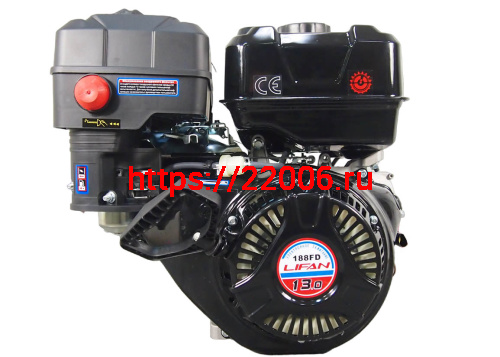 Двигатель LIFAN 13 л.с. 188FD (390) (вал d25 мм) ЭЛ.СТАРТЕР
