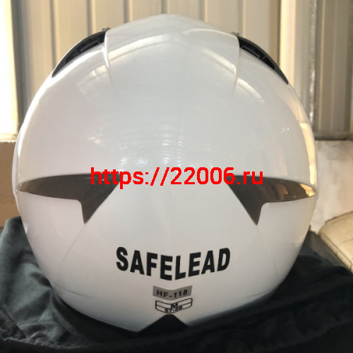 Шлем модуляр "Safelead" HF-118 (поднимается подбородок) NEW карбон (Y03) белый, размер M фото 3