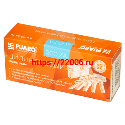 Цилиндровый Fuaro (Фуаро) механизм (200 ZA/80) 2000ZAKey80(35+10+35) CP хром 5Key фото 2