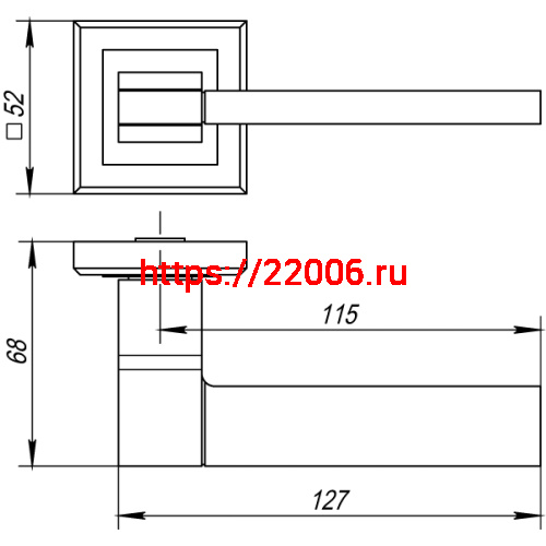 Ручка Punto (Пунто) раздельная K.QL52.TECH BL-24 черный фото 2