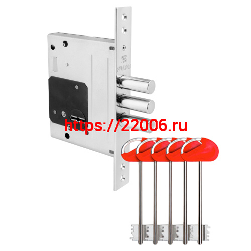 Замок Fuaro (Фуаро) врезной сувальдный MDV25/S-60.00.3R16 5key (5 ключей)